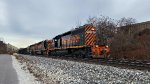 WE 7020 has its train on the CSX main as Z642-17.